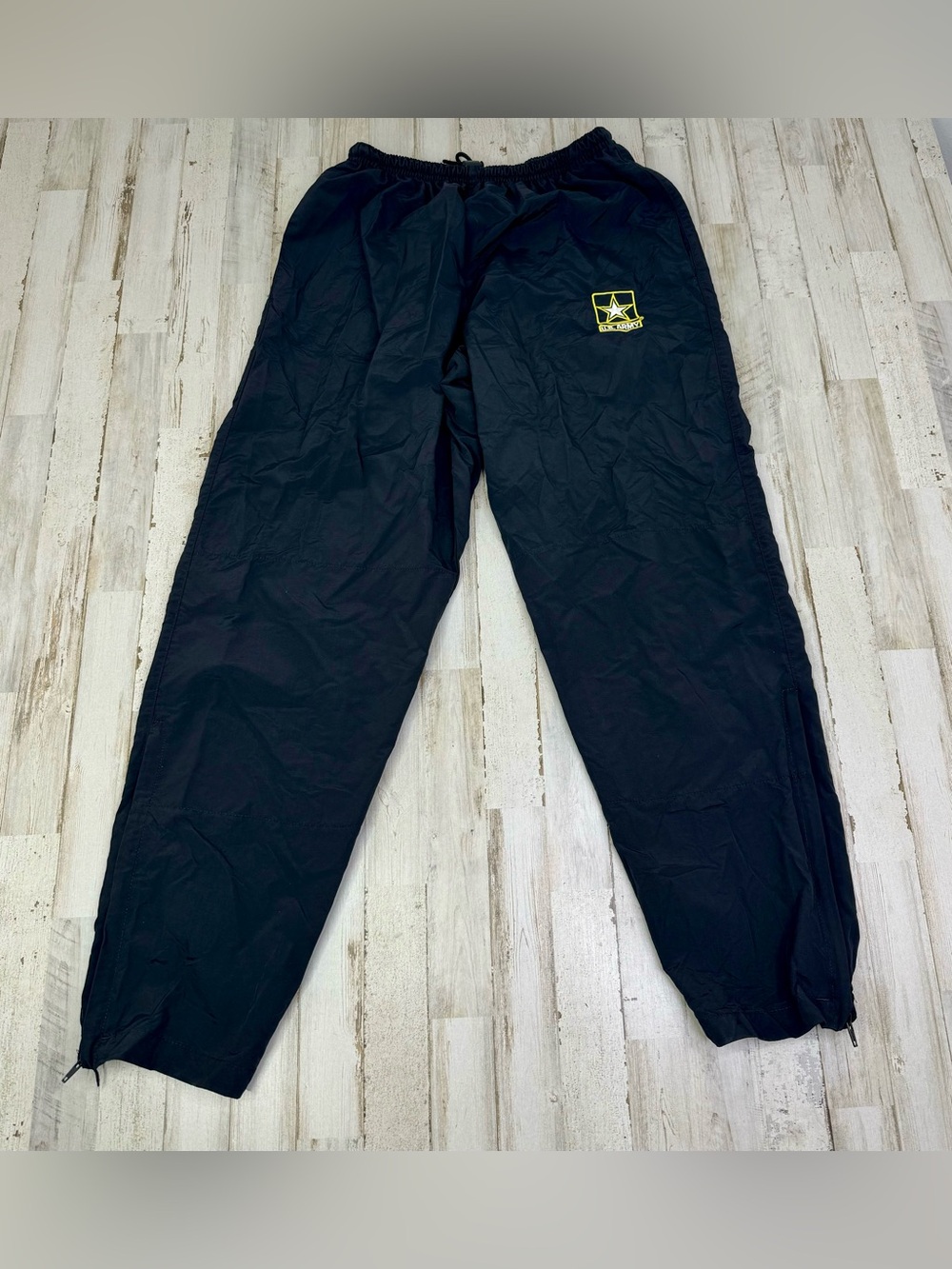 US Military APFU Pants Army Black Gold PT Physical Fitness Size Medium Trousers